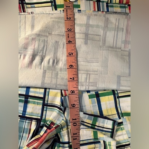 Zac & Rachel Madras Pull-On Skort Plaid Multi Red Blue White Green Yellow Sz. 10 - Picture 2 of 15